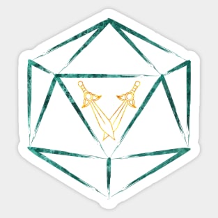 Green Dice Dungeon Rogue Sticker